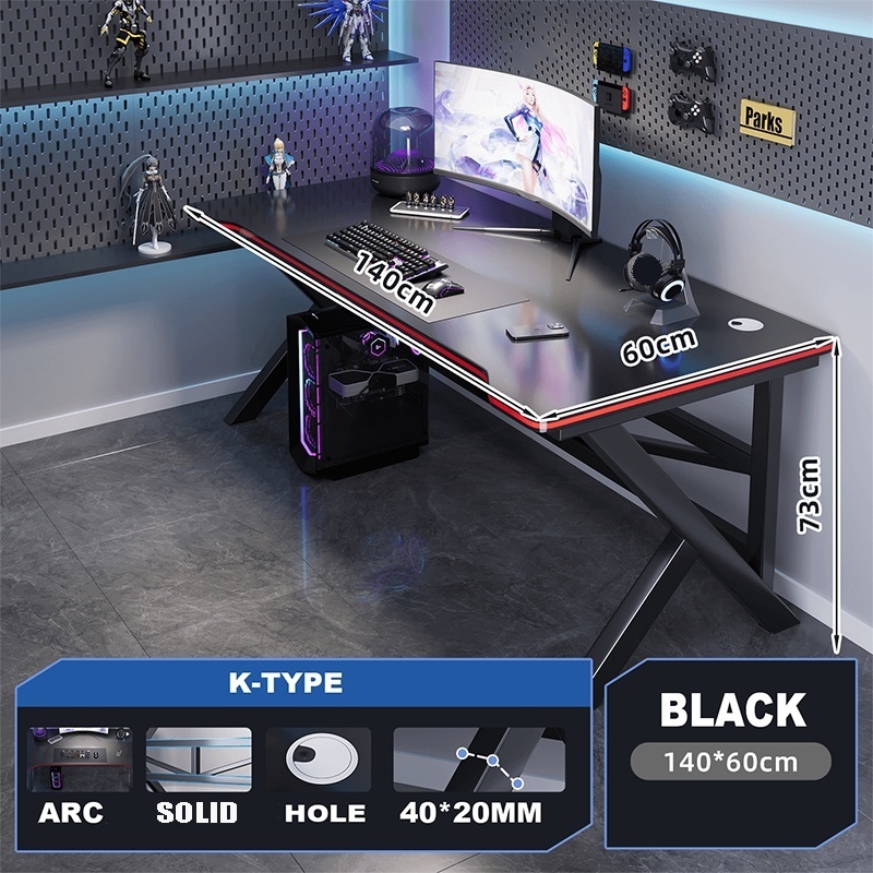 NR-【Thicker & Stable】Gaming Table E-Sport Computer Table Office Pc ...