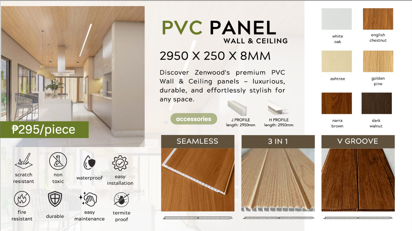 Zenwood 10pcs bundle PVC Wall Ceiling Panel Water and Insect Proof ...