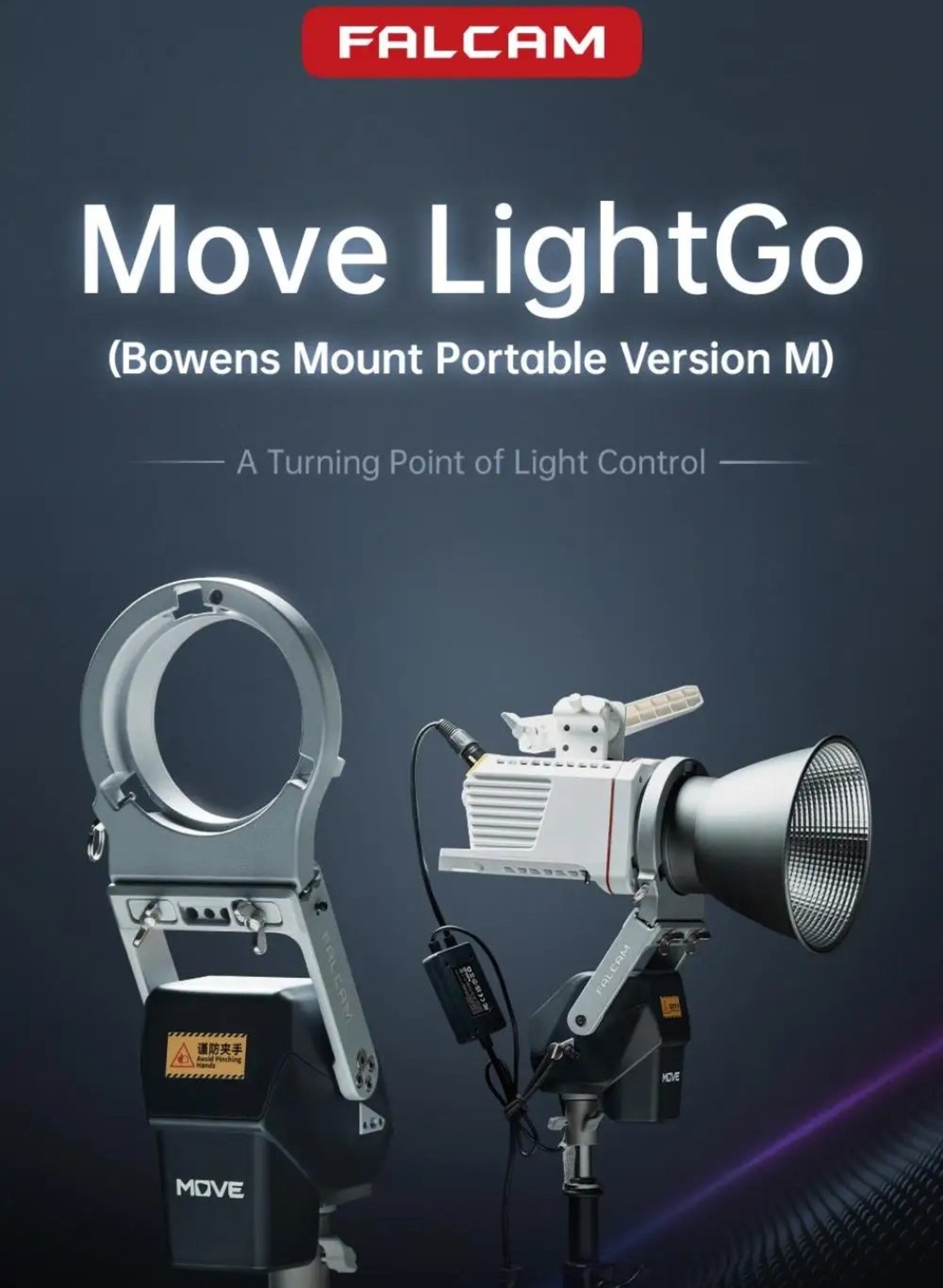 Falcam Move LightGo Portable Bowens Mount Wired Wireless Control with ...