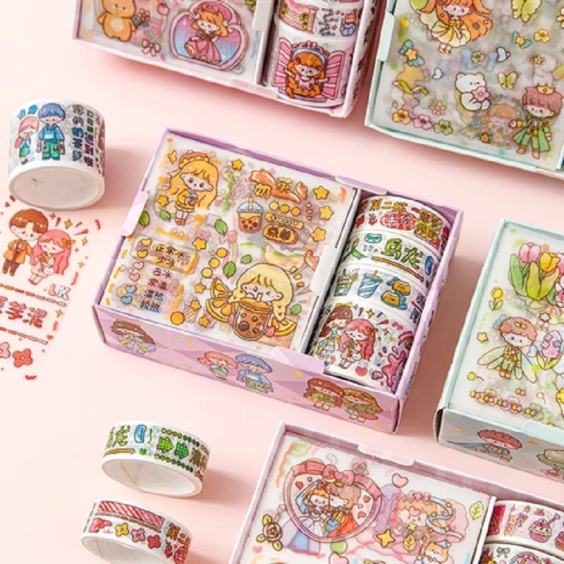 Sticker Tape Gift Box Set diy Handbook Material Cartoon Children ...