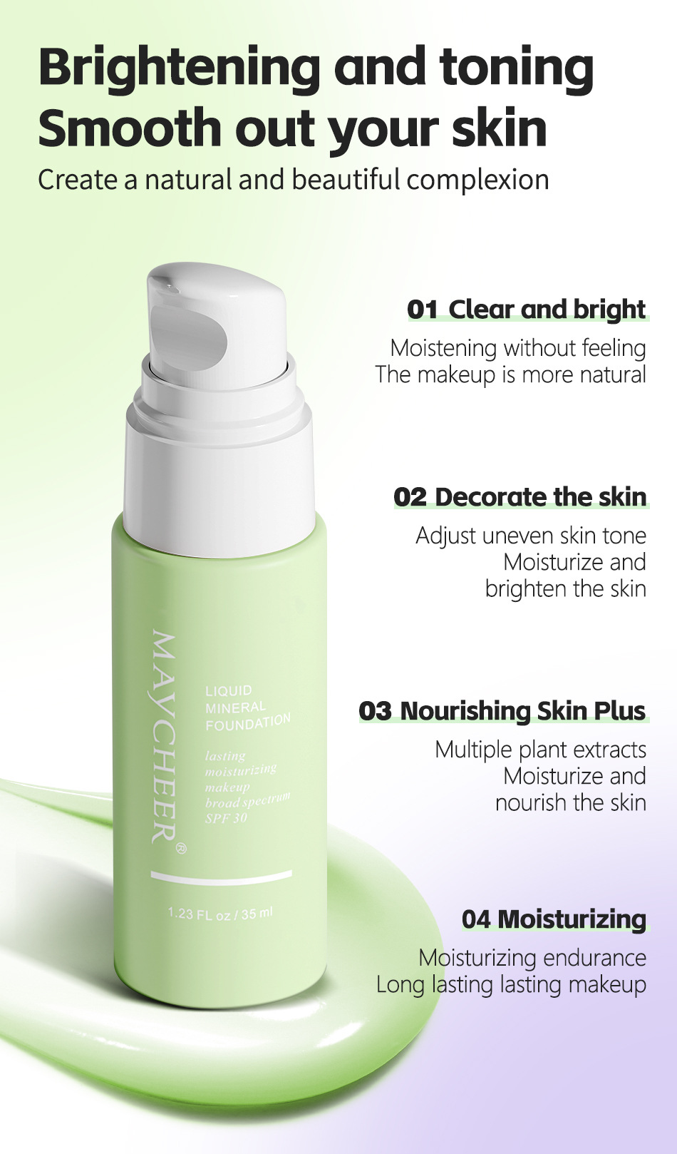 Primer Cream Transparent for Natural Makeup Two-in-one Primer for ...