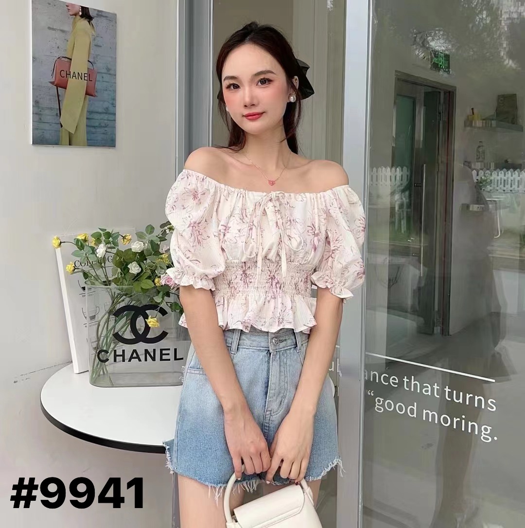 MOUSSY 9941# smacking crop top off shoulder women's fashion clothes ...
