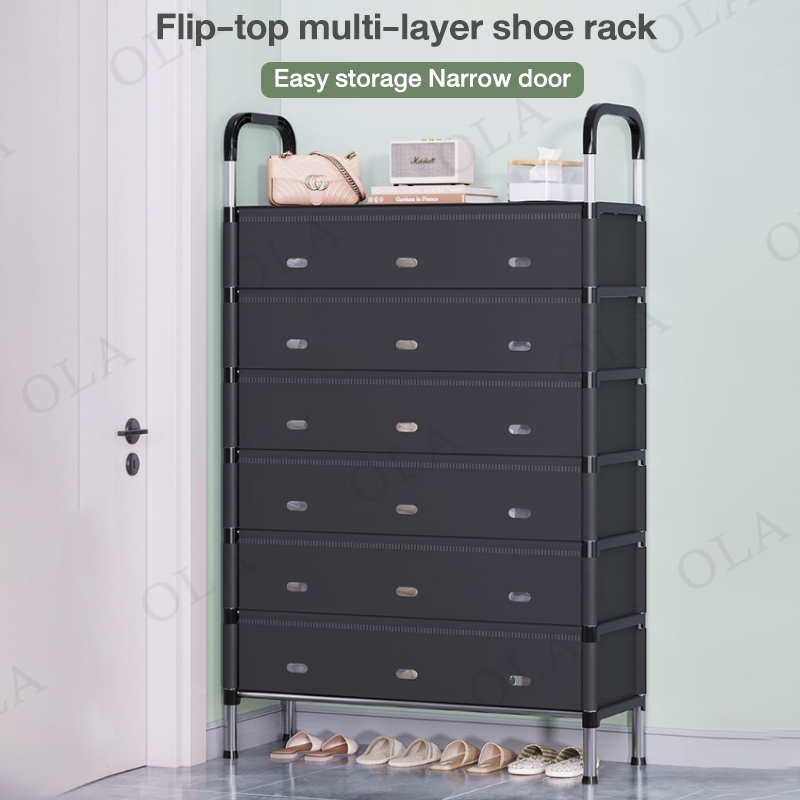 OLA Shoe rack organizer with cover Dustproof Waterproof Shoes Storage ...
