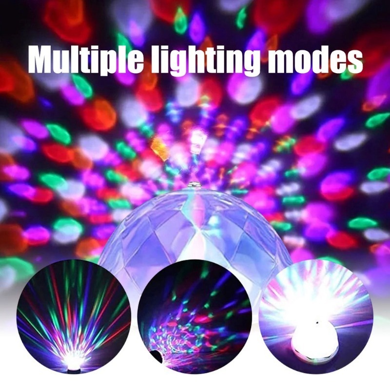 Colorful Rotating Light Disco Ball Light Bulb KTV Color Flashing Stage ...