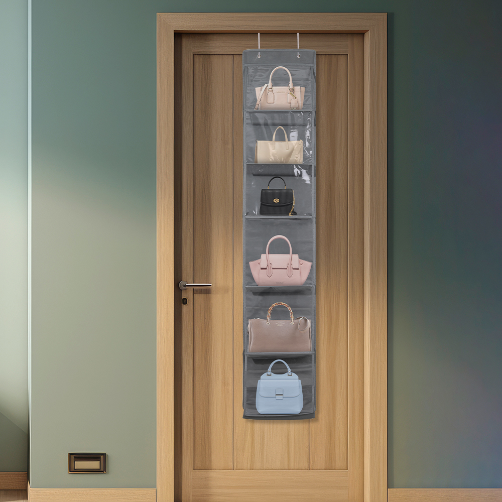 6 Layers Hanging Handbag Storage Bag Purse Closet Wardrobe Bag Storage ...
