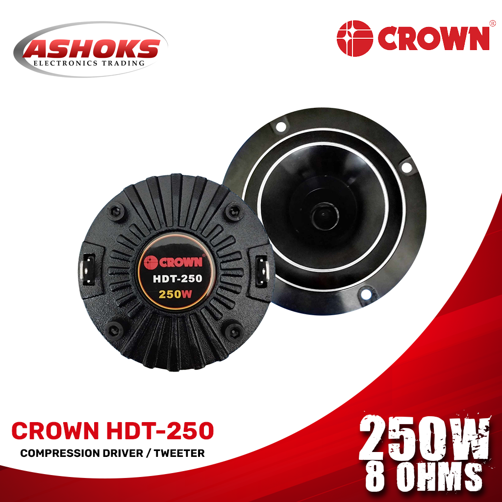 Crown Pro HDT-250 250Watts 8 Ohm Crown Pro HDT250 Tweeter|Compressor ...
