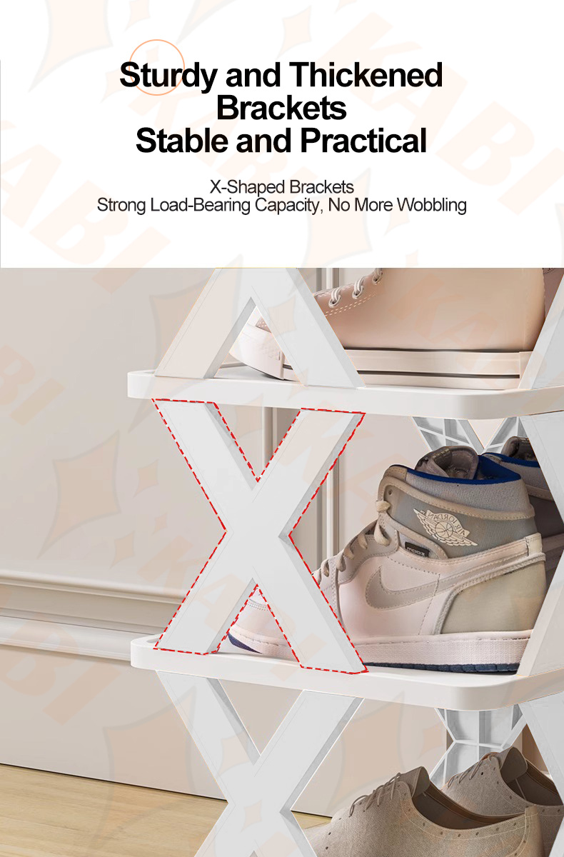 Kabi Foldable Shoe Rack Stackable For Dormitory Household Thickening ...