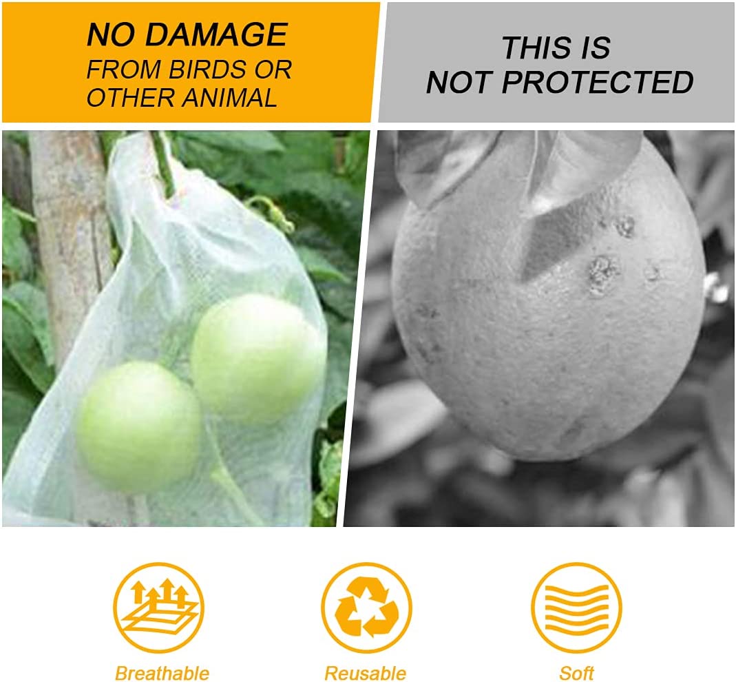 Reusable Nylon Insect-Proof Mesh Bag,Fruit Bags,Anti-Fruit Fly Net ...