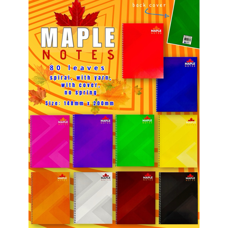 MAPLE NOTES (YARN NOTEBOOK) 10PCS ASSORTED COLORS | Shopee Philippines