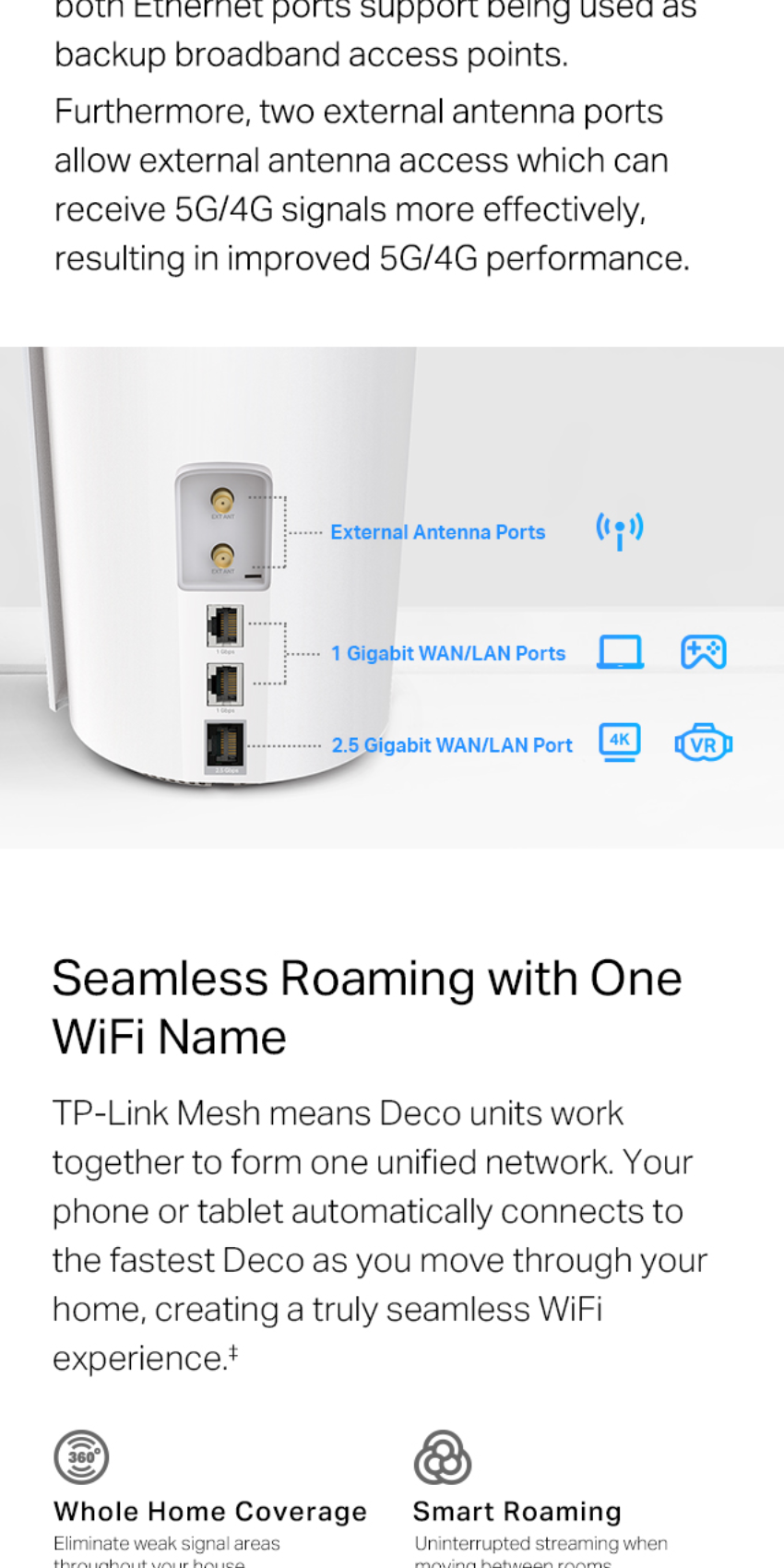 TP-Link | Deco X50-4G | AX3000 | Whole Home Mesh | 4G+ Speed | Wi-Fi 6 ...