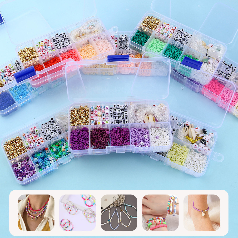 DIY Colorful Acrylic Letter Beads set kit for Jewelry Making and Crafts ...