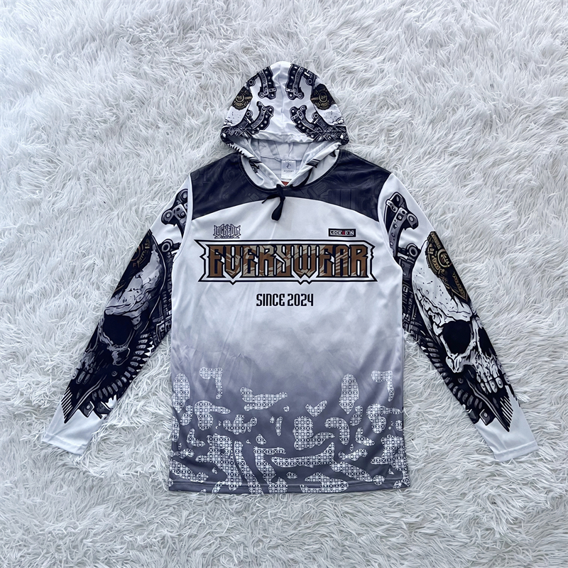 Long Sleeve Jersey with Hoodie Design for men Motorcycle T-shirt One ...