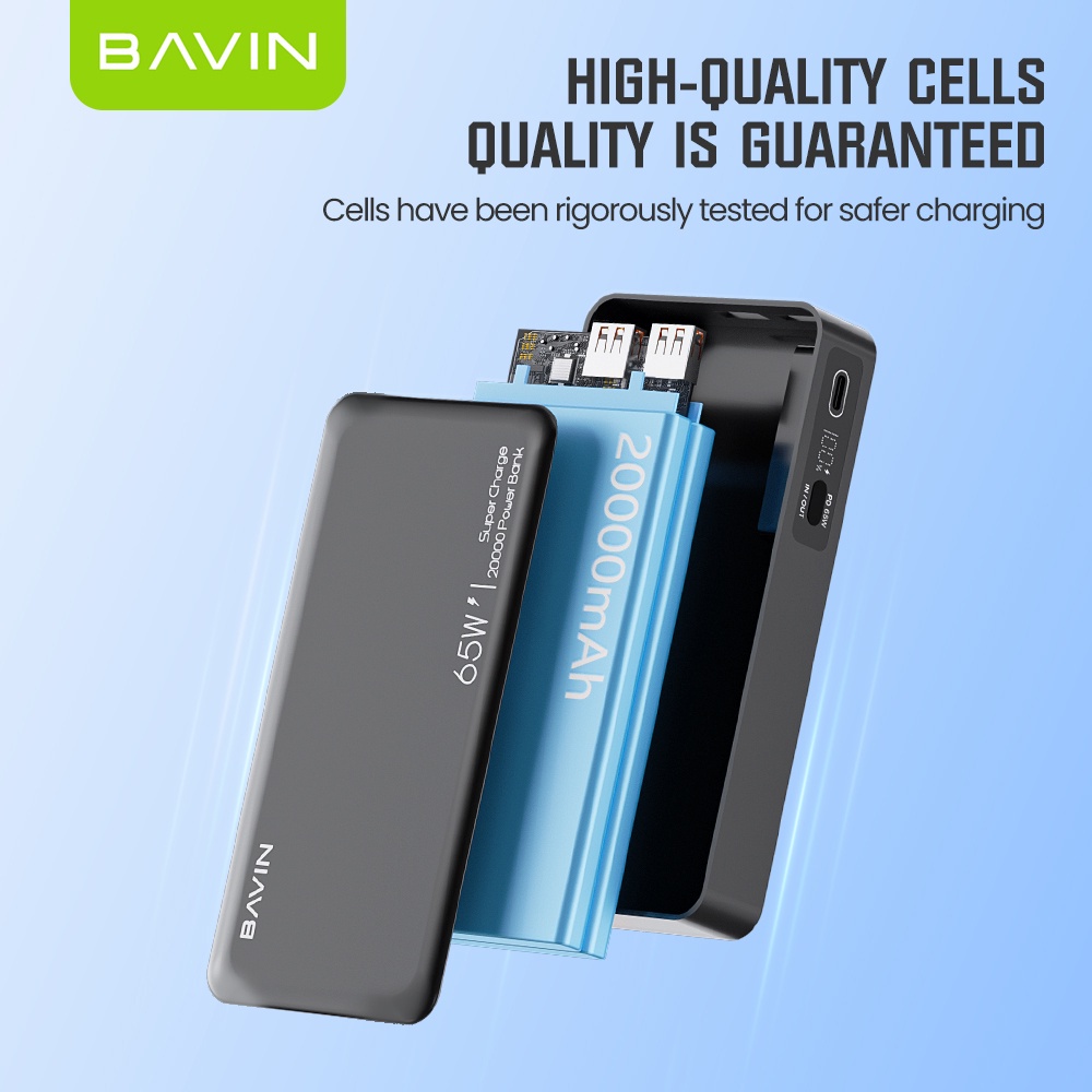 BAVIN PC036 20000mAh 65W PD & QC3.0 Fast Charging Powerbank w/ Type-C ...