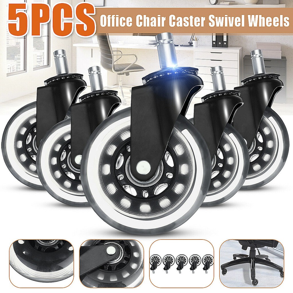 5pcs Computer Chair Wheels Swivel Heavy Duty office Chair Wheel Caster ...