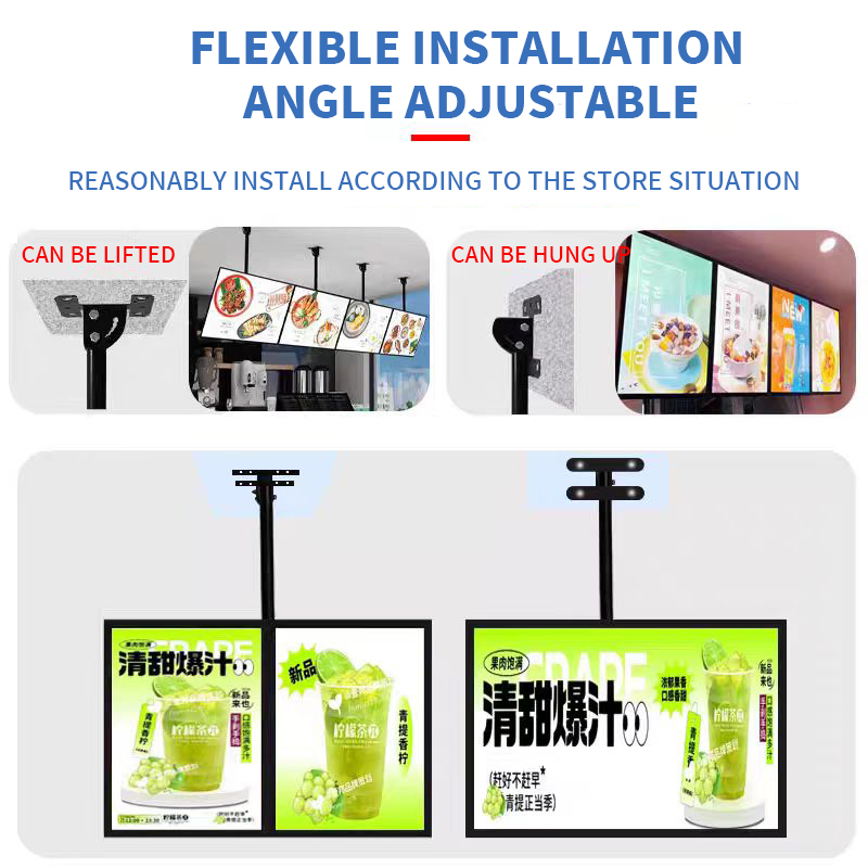 Tah-mee LED billboard display With telescopic boom hanging menu board ...