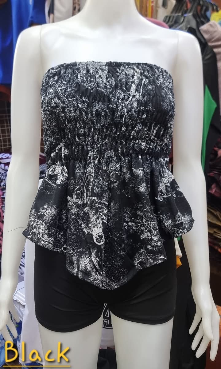 New Trendy Crepe Tube Tops With Print for Women | Shopee Philippines