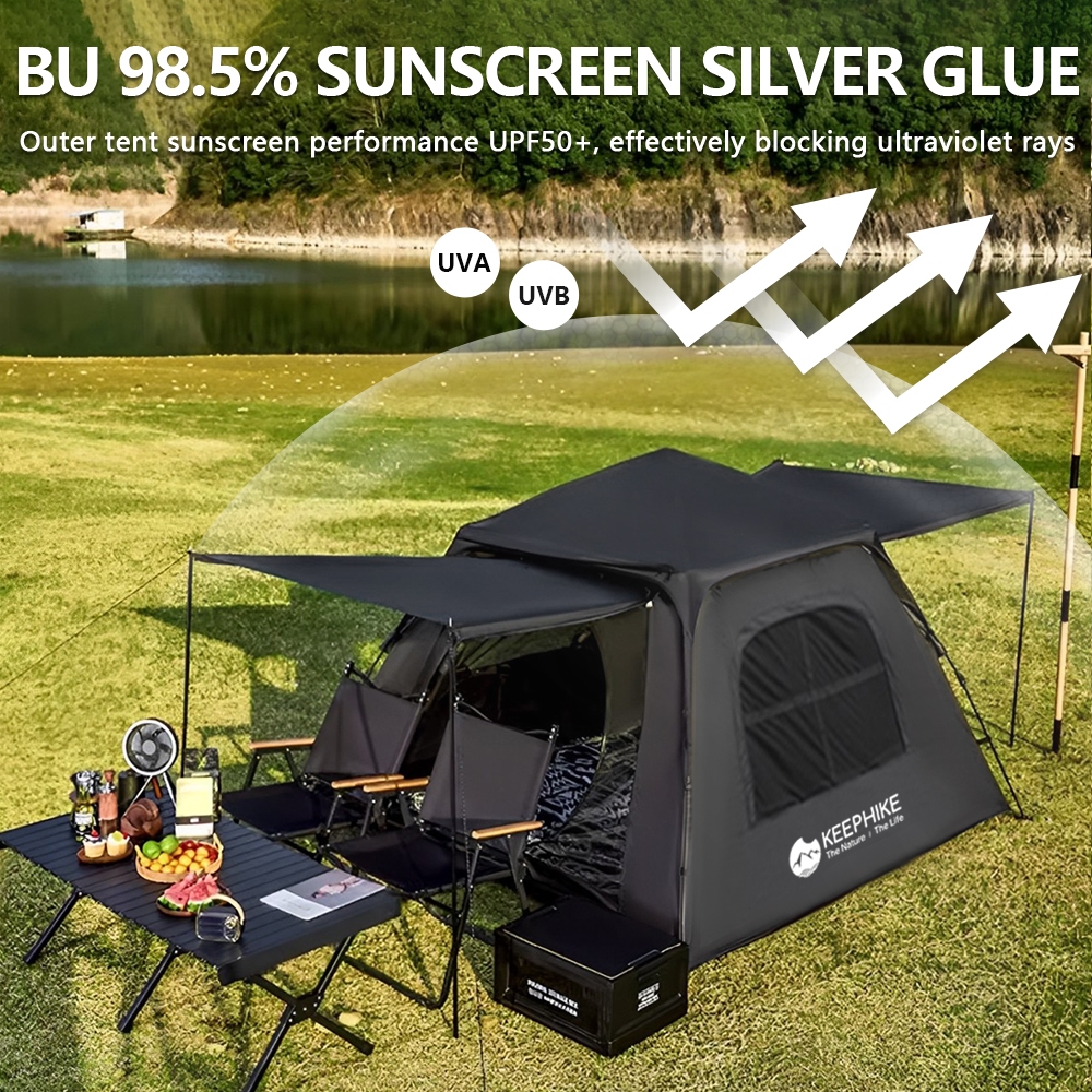 KEEPHIKE Automatic Tent For Camping Waterproof Double Layer Tent ...