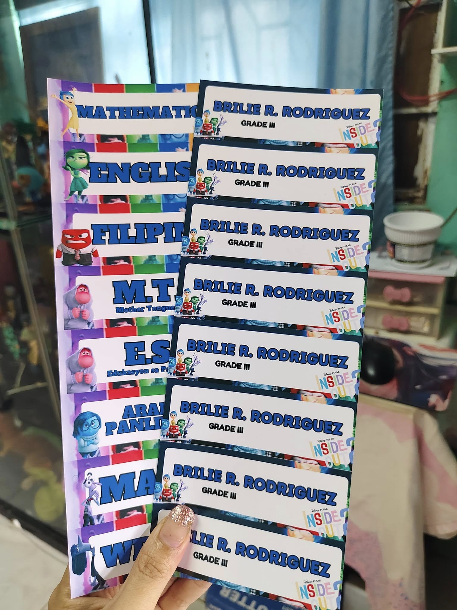 Personalized Subject and Name Stickers (Character Designs) | Shopee ...