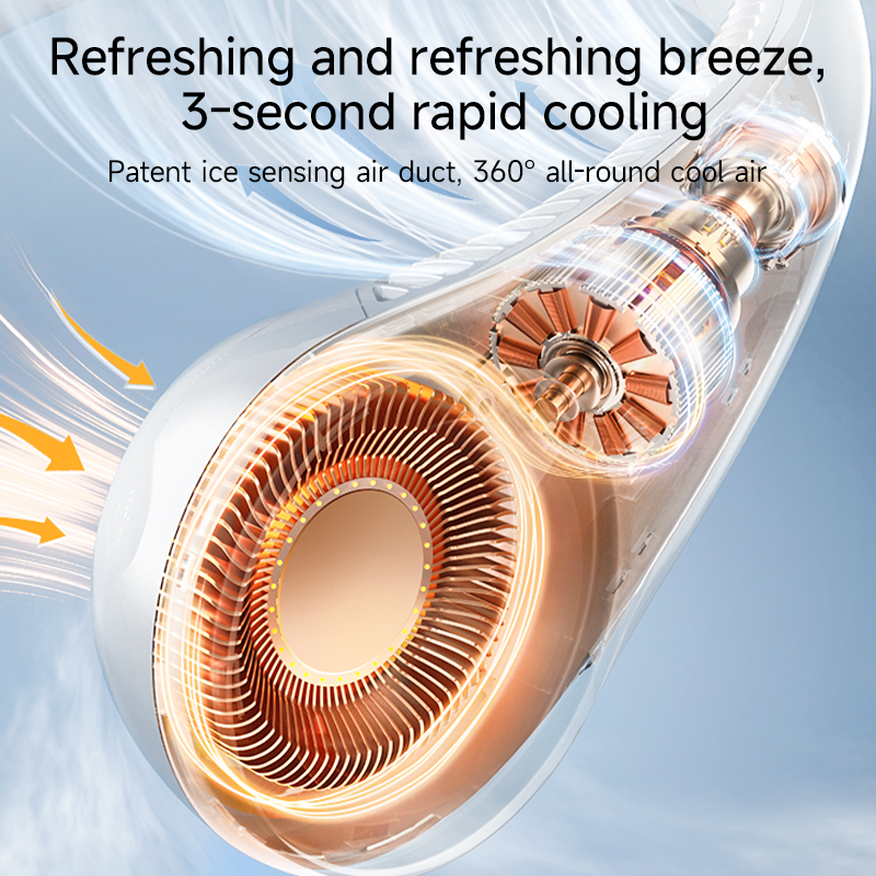 MAXAWEI M5 Neck fan Portable Cooling Bladeless 3 Speeds Strong Wind ...