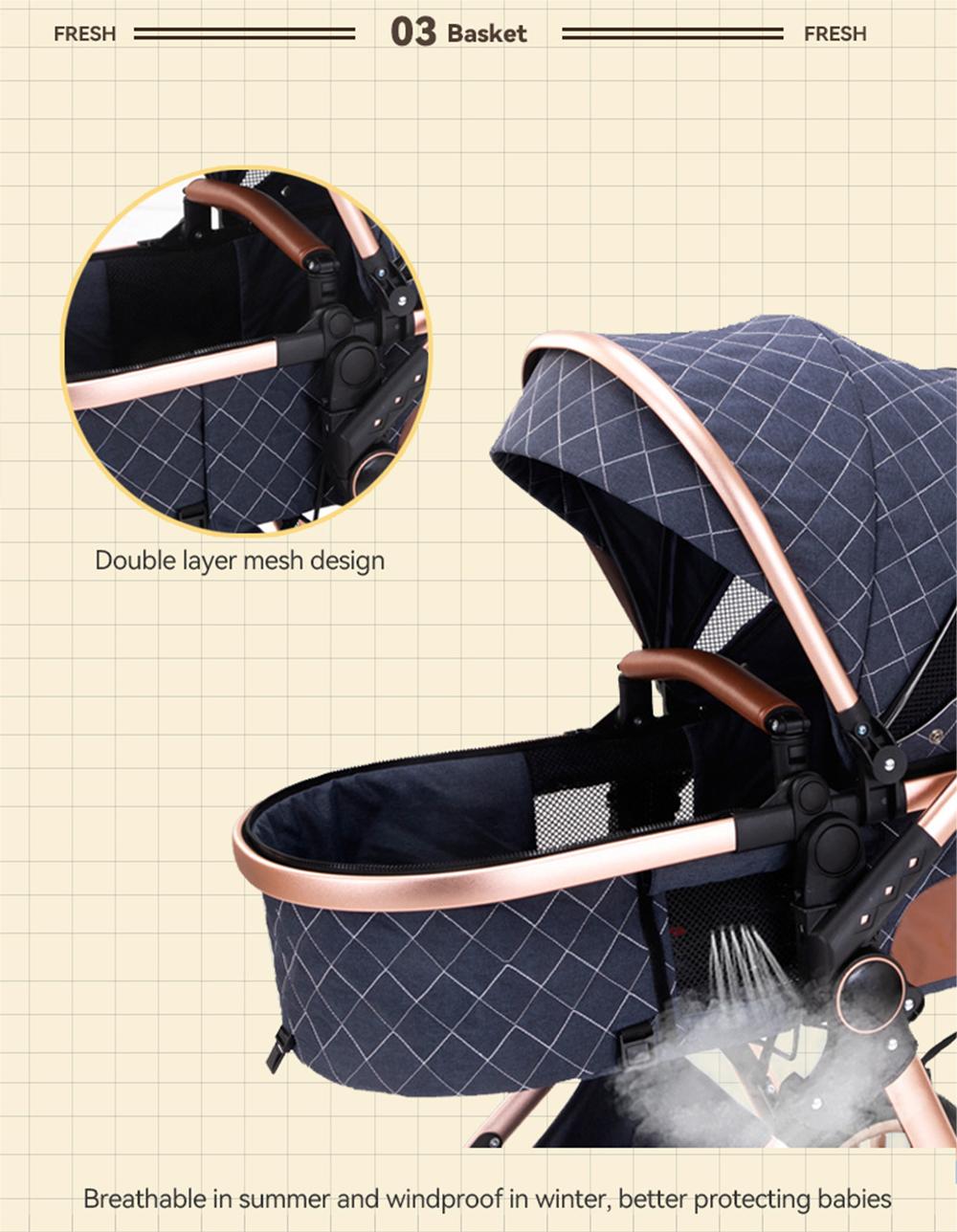 BLUERIM Baby Stroller 3 in 1 Stroller With Car Seat For Baby ...