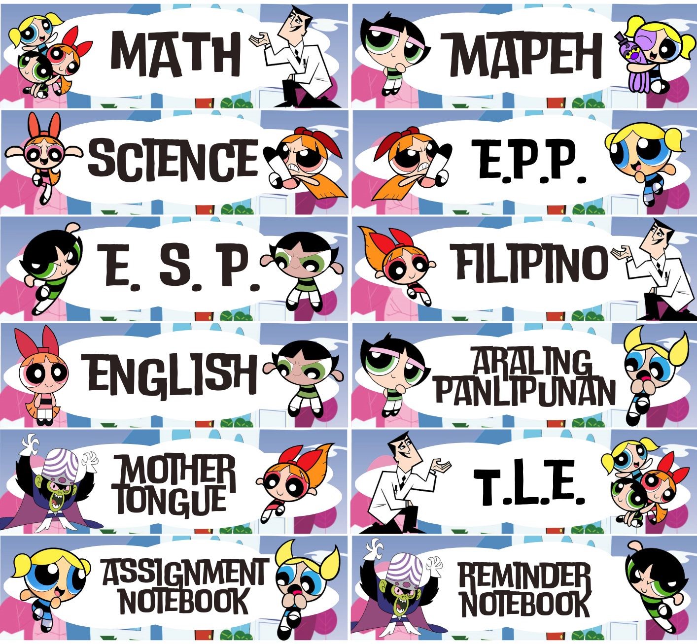 Personalized Subject Label Stickers (Subject and Name) | Shopee Philippines