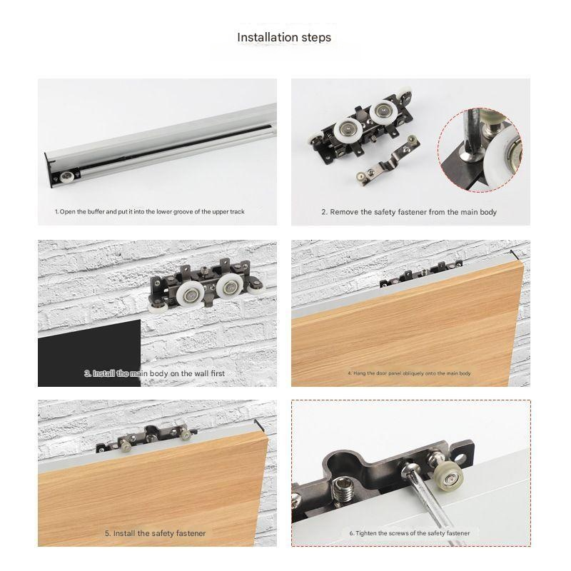 Invisible Trackless Ghost Door Bedroom Bathroom Two-Way Buffer Push ...