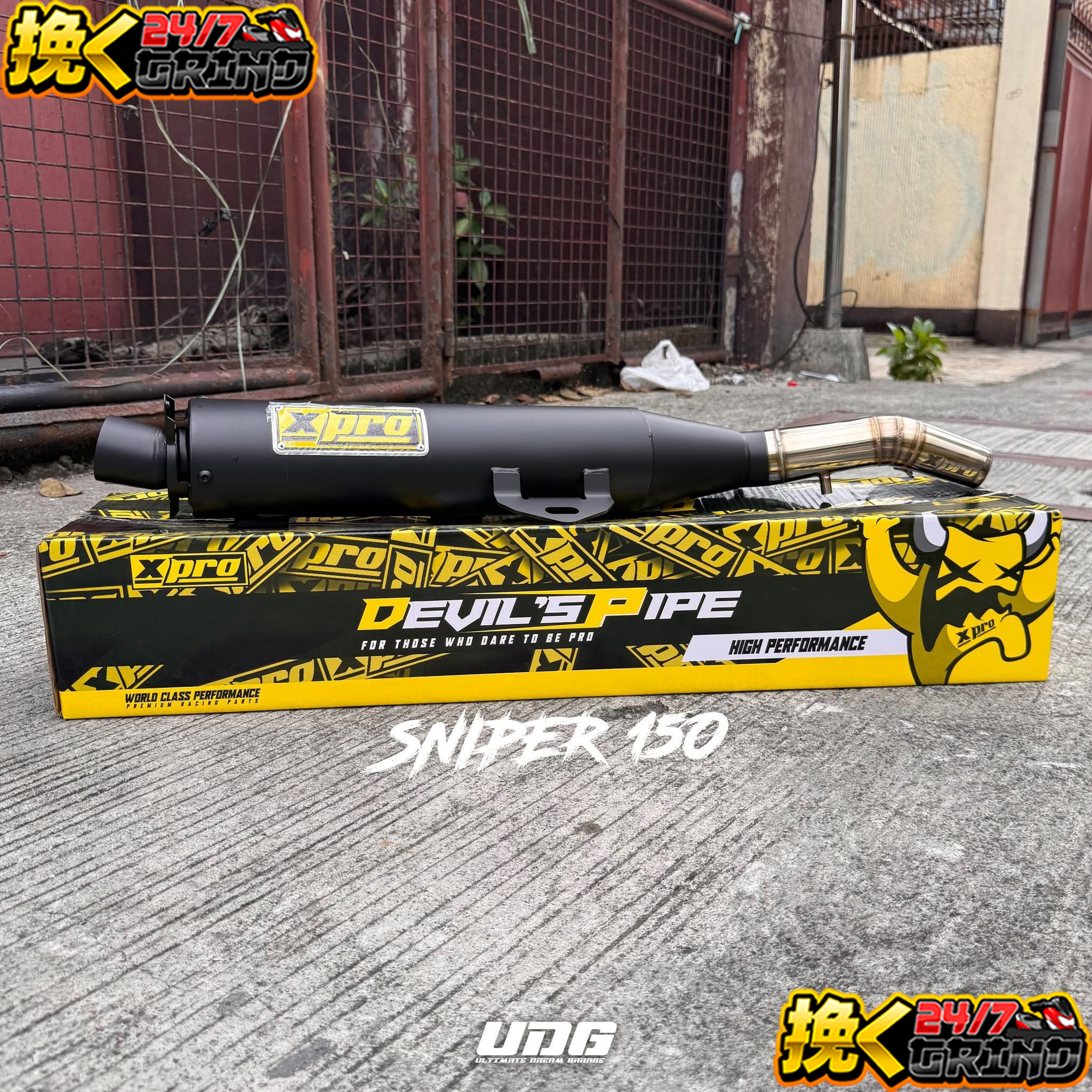 XPRO Devil's Power Pipe Yamaha Sniper 155 Black | Shopee Philippines