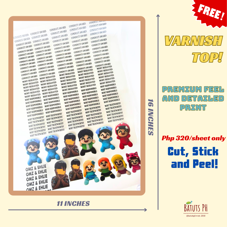 Batuts Ph - UV DTF A3 SHEET UV STICKER PERSONALIZED LOGO STICKER ...