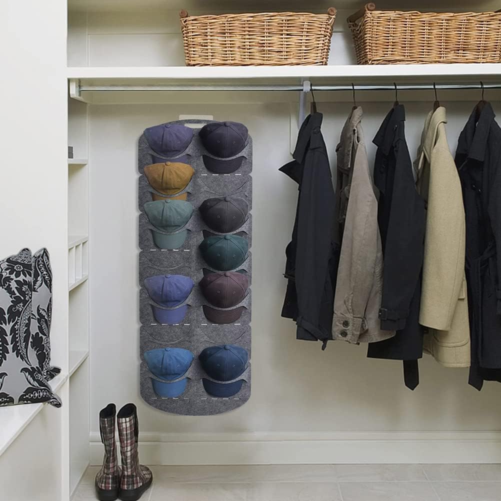 Baseball Cap Display Rack 14 Grids Hanging Hat Organizers Wall Door ...