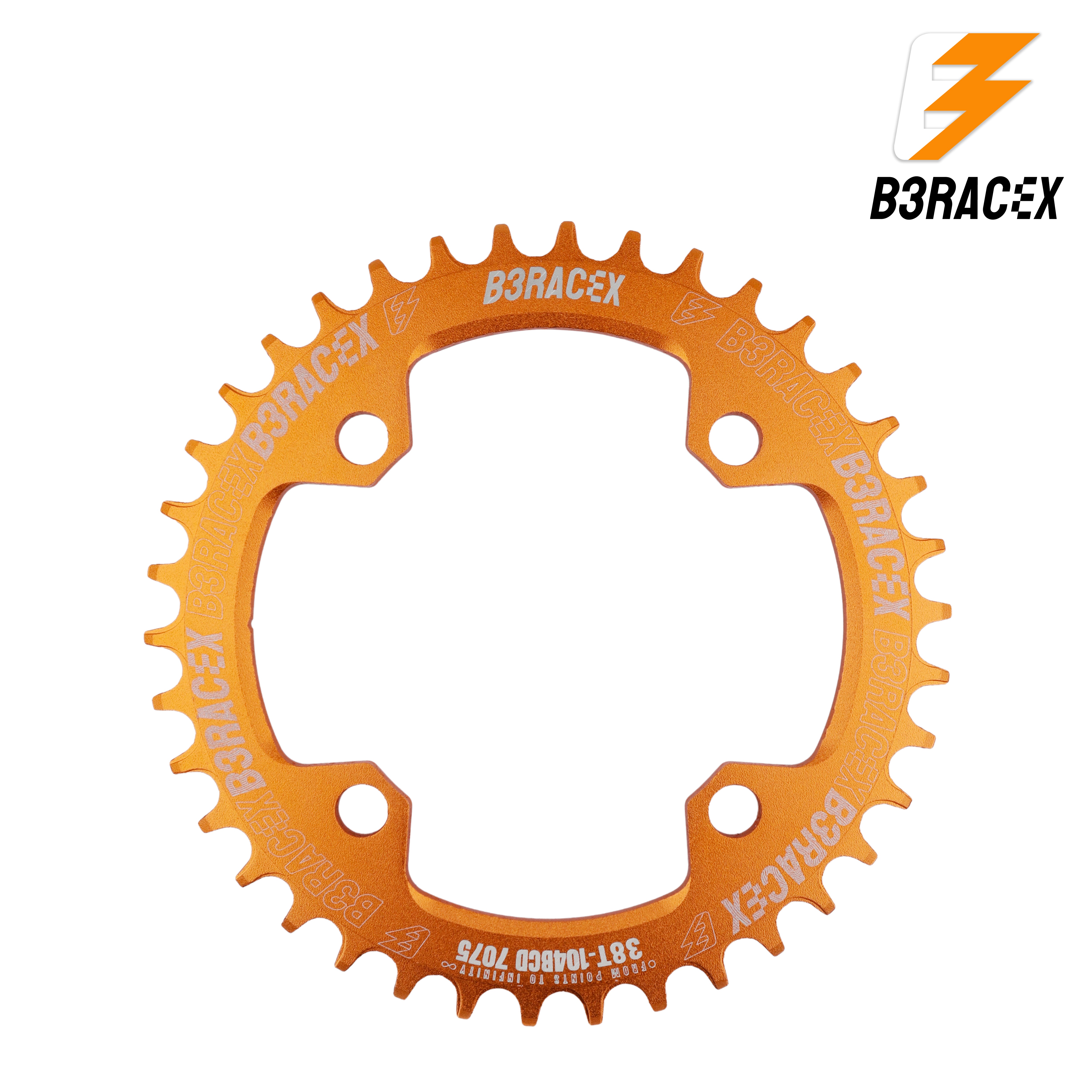 B3RACEX 104BCD Narrow Wide Chainring 32T-38T MTB Round Chainring CNC ...