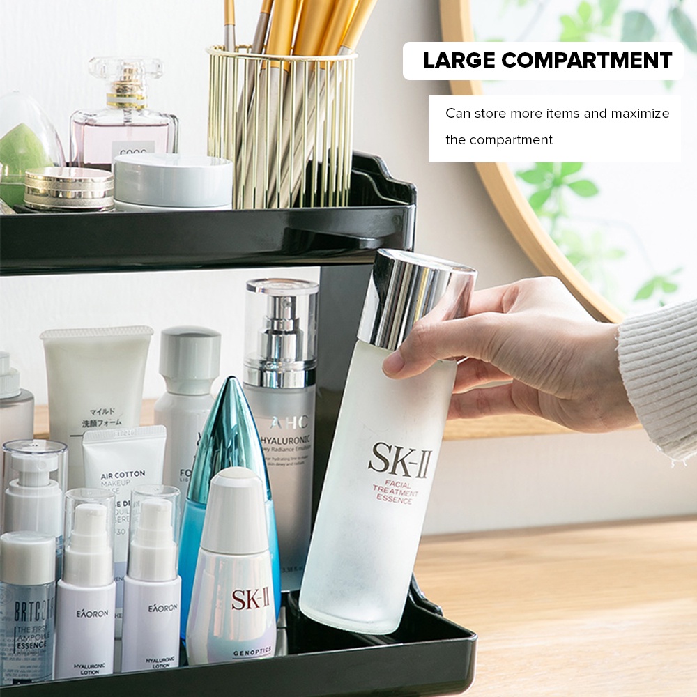 Doubler Layer Minimalist Acrylic Desktop Organizer Rack Cosmetic ...