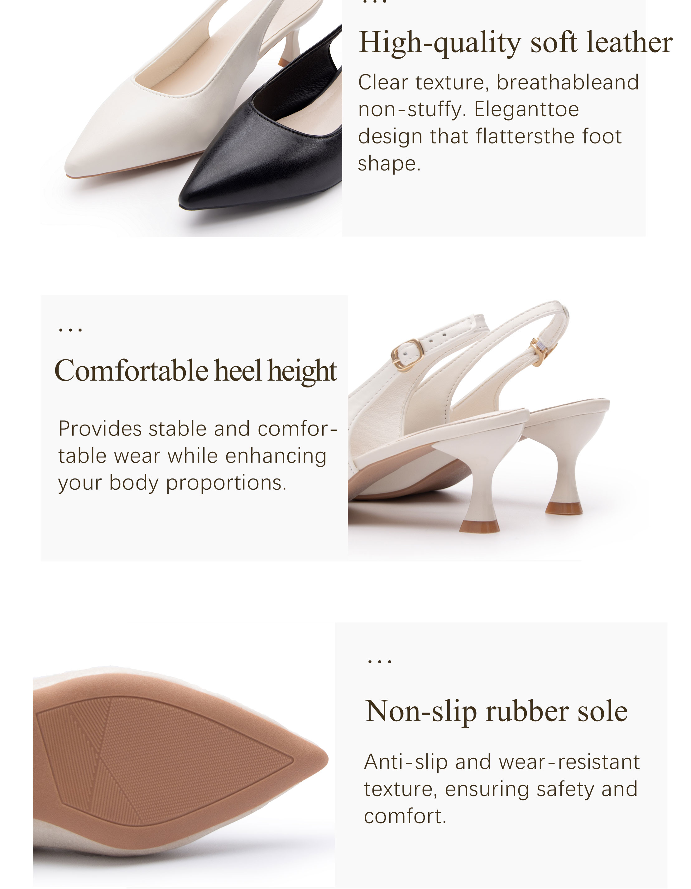 VONICA Beige Half Shoes with Heels for Women Wedding Party Shoes ...