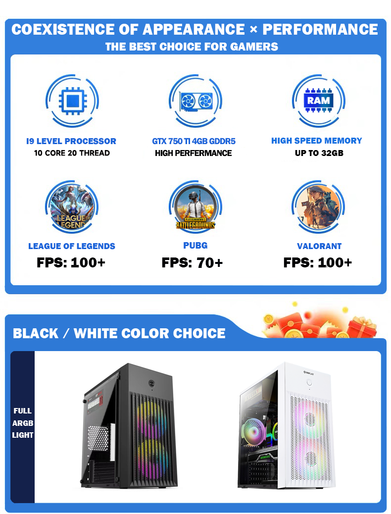 Intel Xeon 10 Core Gaming PC Set With GTX750Ti 4GB Graphic Card 16GB ...