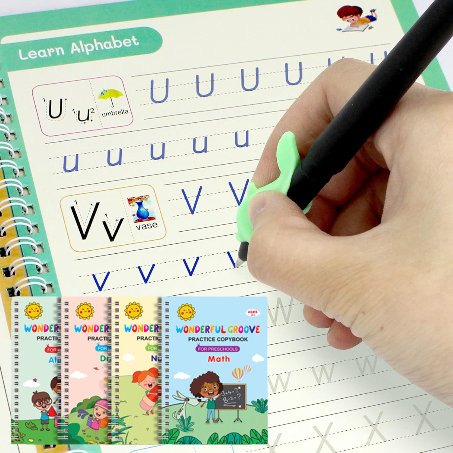 ACE 4in1 Magic Practice Copybook for Kids Reusable Magic Calligraphy ...