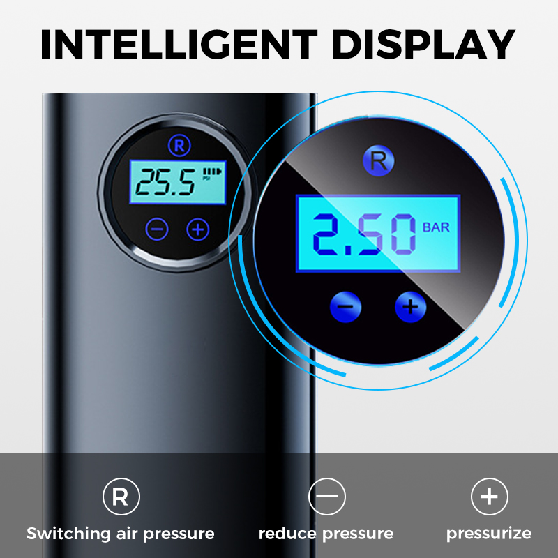 Tire Inflator For Car Portable Air Compressor Fast Smart Display Pump