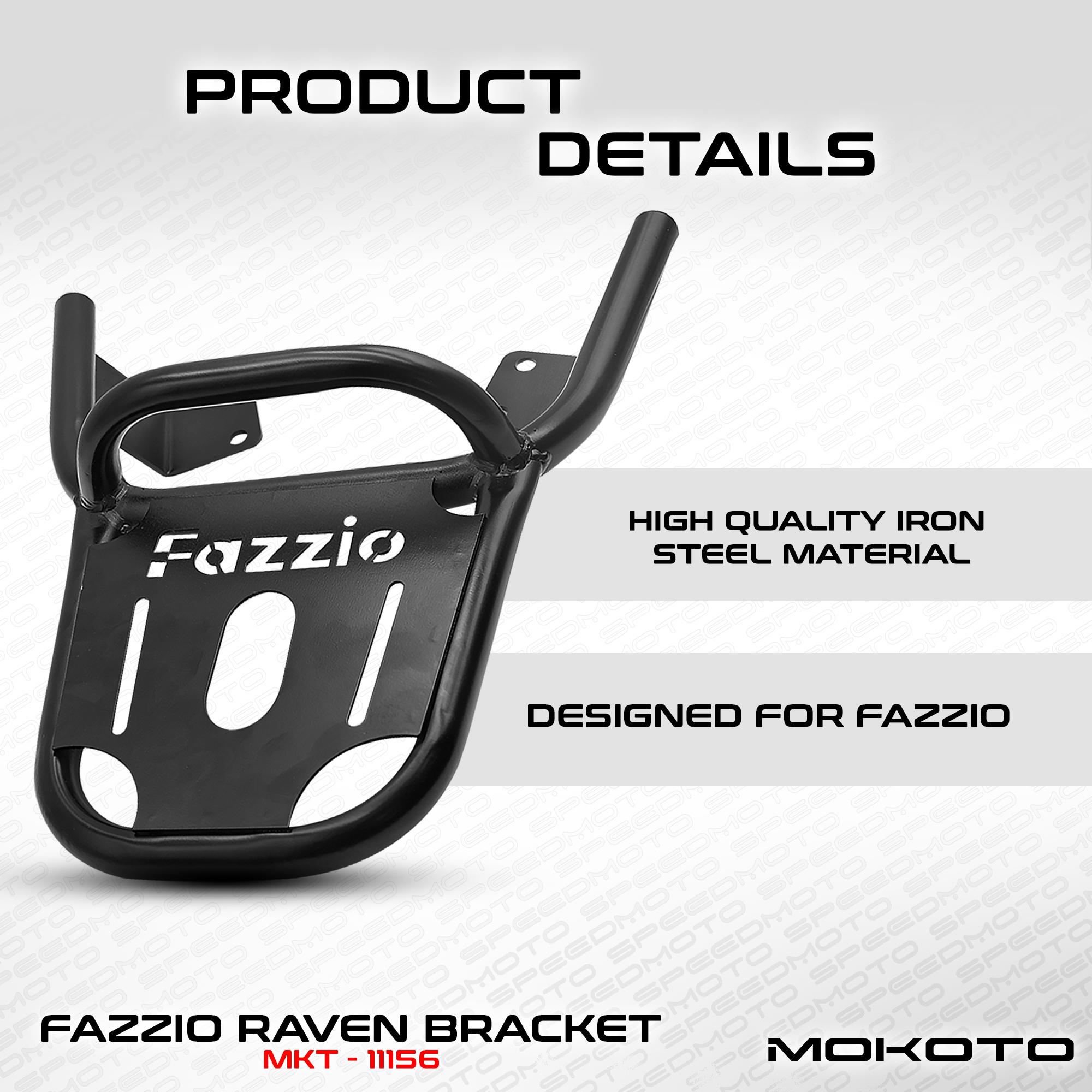 MOKOTO FAZZIO TOP BOX RAVEN BRACKET MKT-11156 BLACK HEAVY DUTY REAR ...