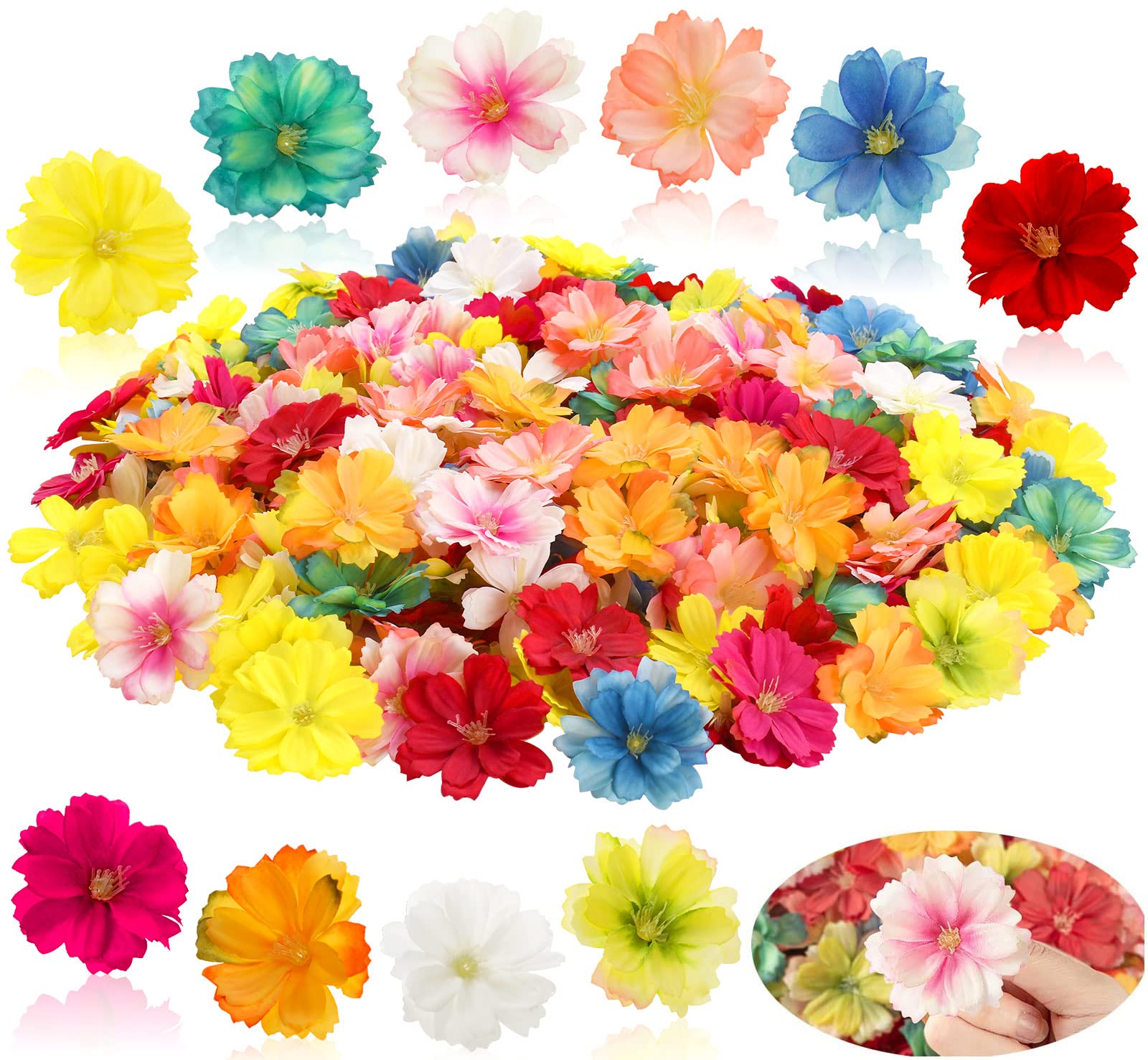 Plum Blossom Head Artificial Flowers Silk Fake Flowers Head For Home ...