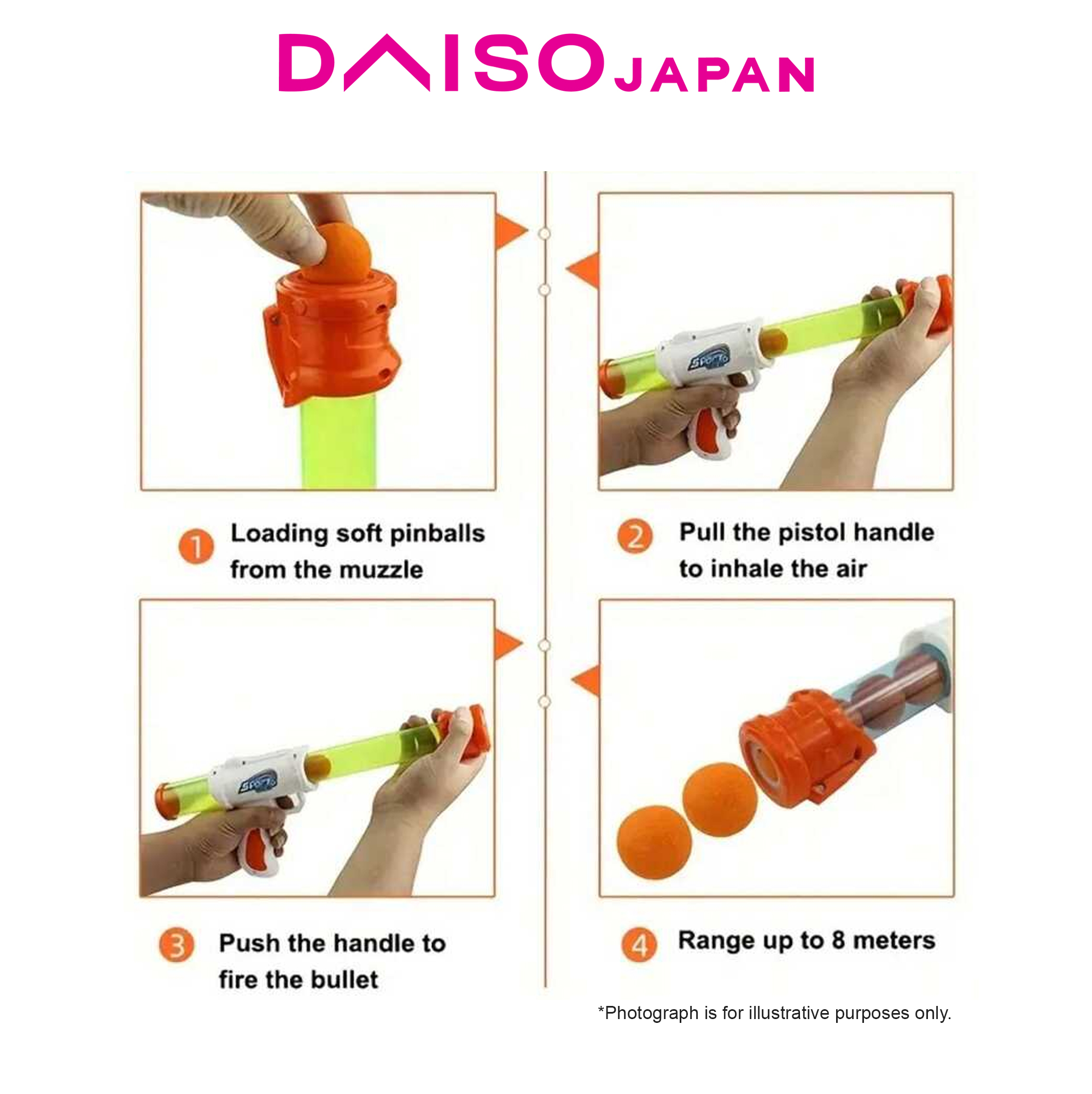 Daiso Sponge Toy Gun | Shopee Philippines