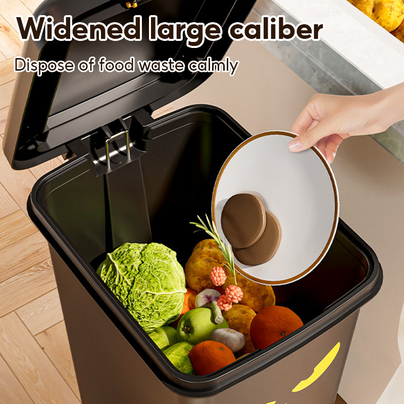 CHIT Trash Can With Foot Pedal Press-Type Garbage Bin Aesthetic Trash ...