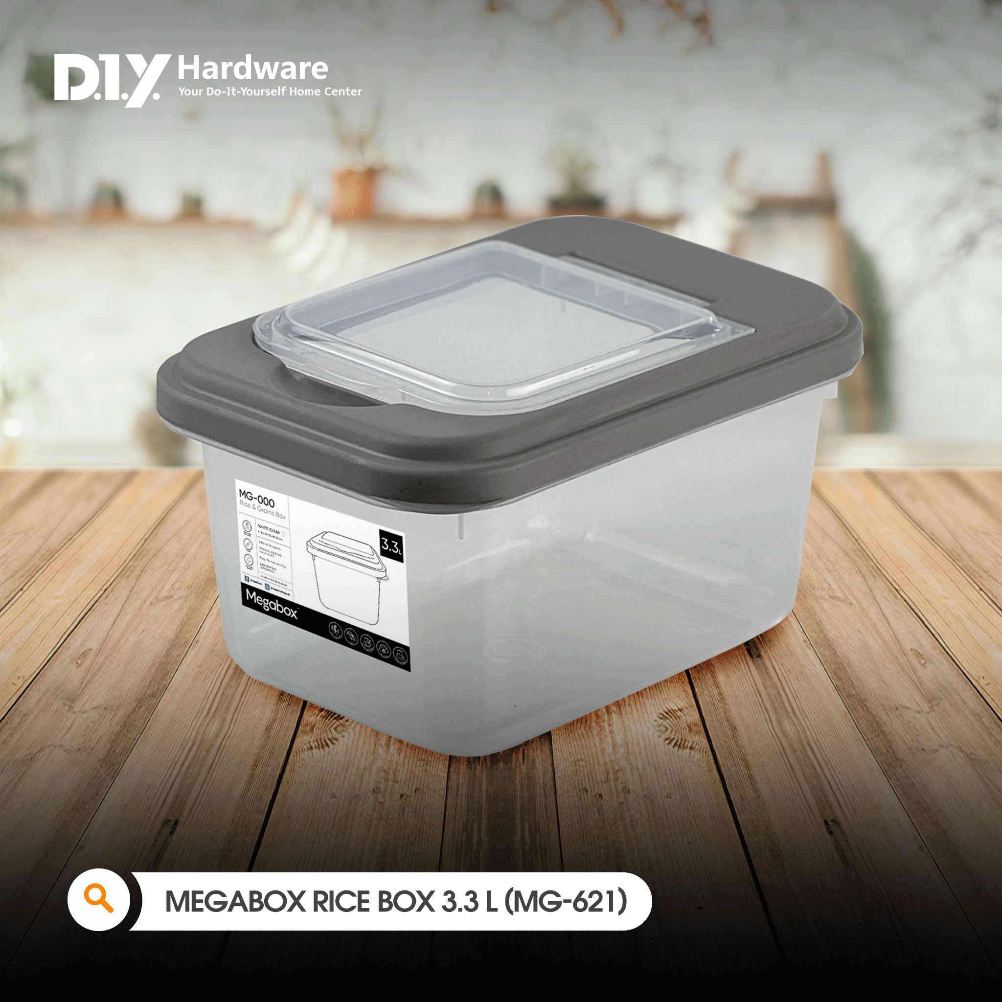 MEGABOX by DIY Hardware Rice box 3.3 L (MG-621) | Shopee Philippines