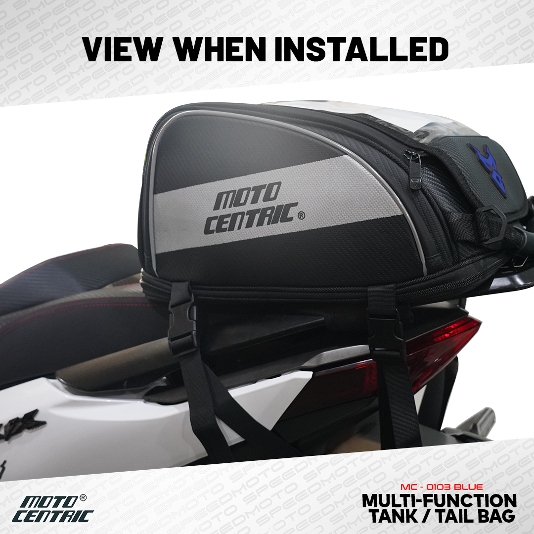 MOTOCENTRIC MC-0103 MULTI-FUNCTIONAL MOTORCYCLE TANK BAG REAR TAIL  BAGPACK SPEEDMOTO