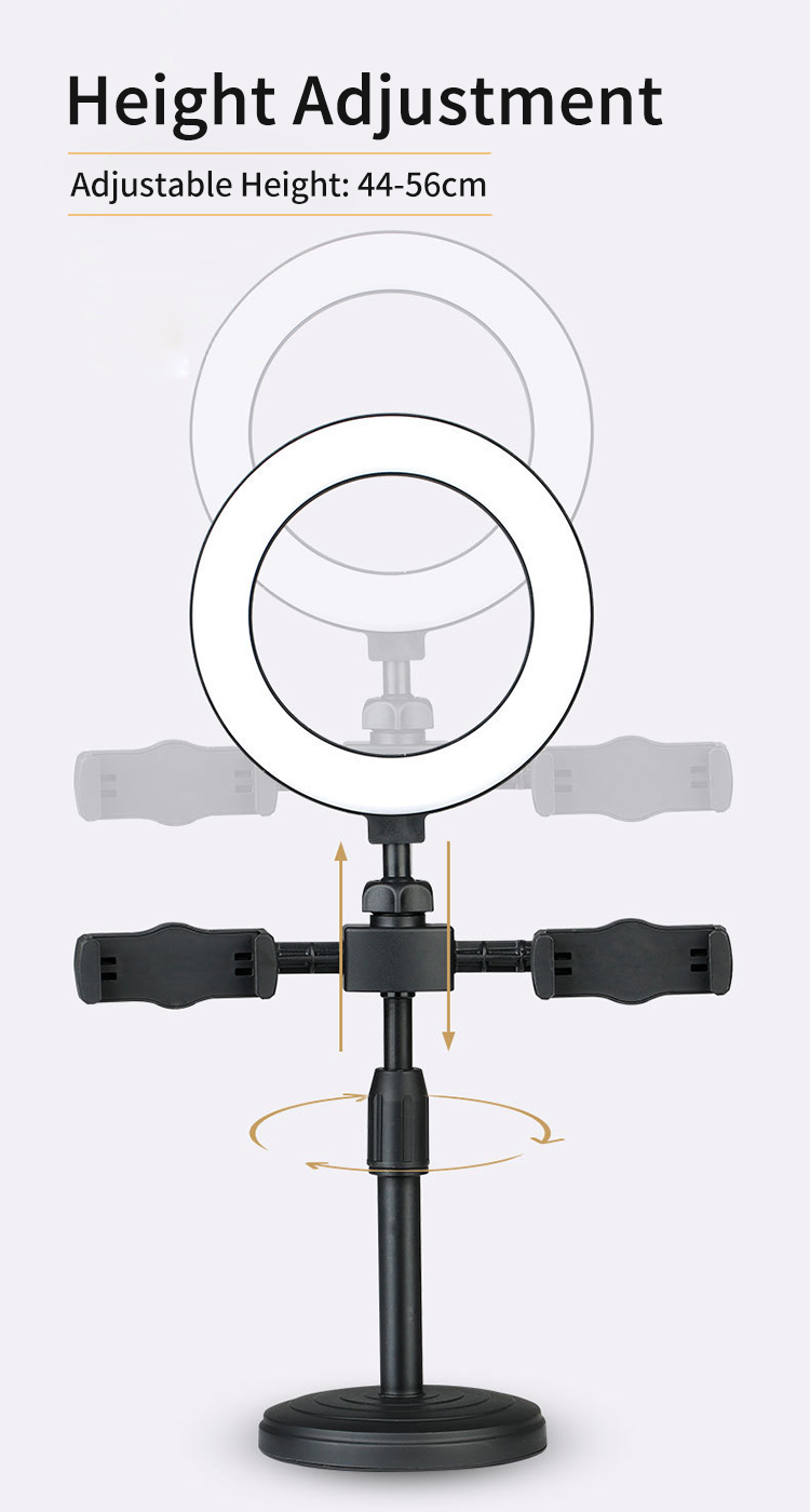 6 Inch Dual-position Ring Light With Stand Portable Used For Live ...