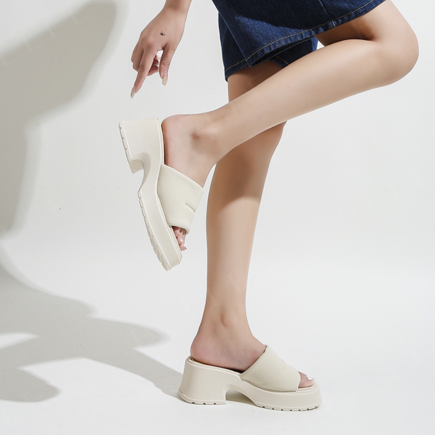 【BELLE】3 Inches Platform Sandals Korean Casual Wedge Neutral Color ...