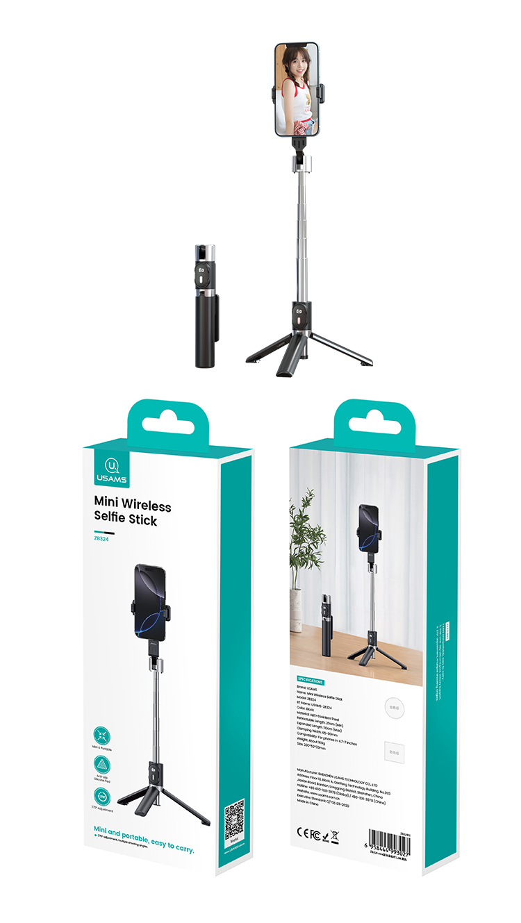 Gadgetoo Usams Zb324 Mini Wireless Selfie Stick Tripod