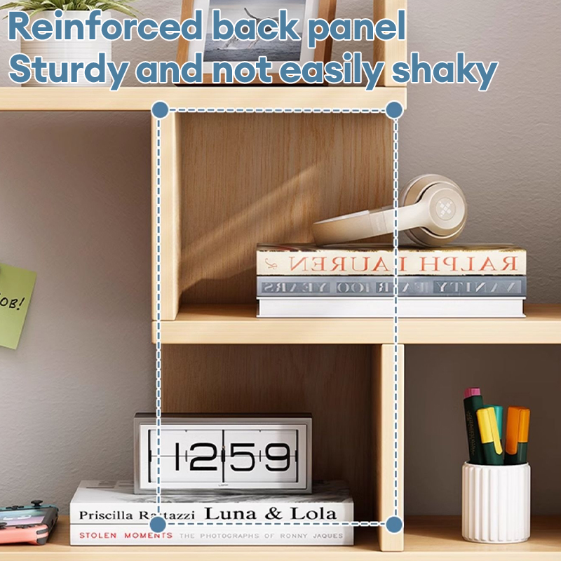 White 2-Tier Desktop Bookshelf & Office Organizer – Perfect For Kids, Desks, & Storage | 15.7x6.2x9.8 Inch