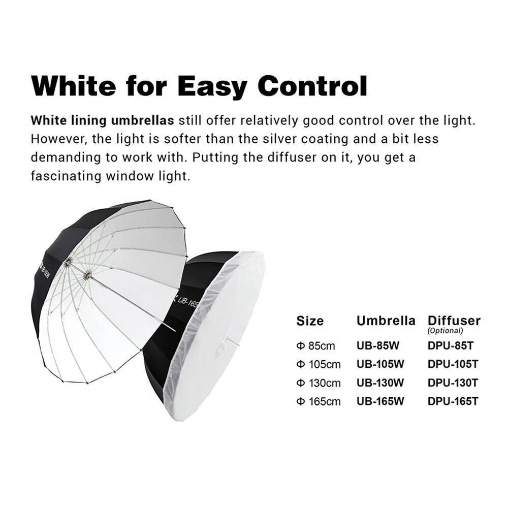 Godox Light Diffuser for Parabolic Umbrella (165/130/105/85CM ...
