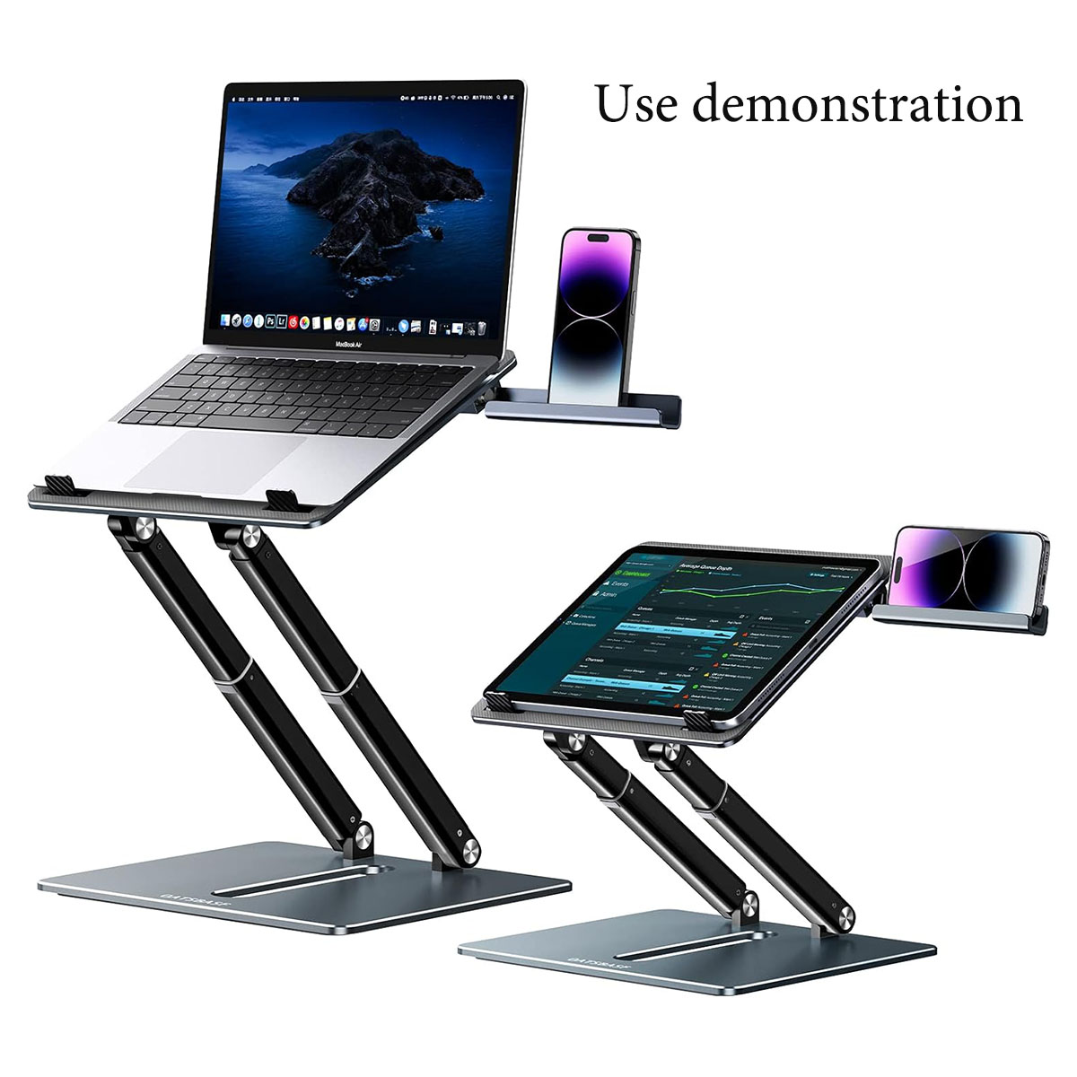 Meewoo Laptop Extension Stand for Phone 360 Rotation Aluminum alloy ...