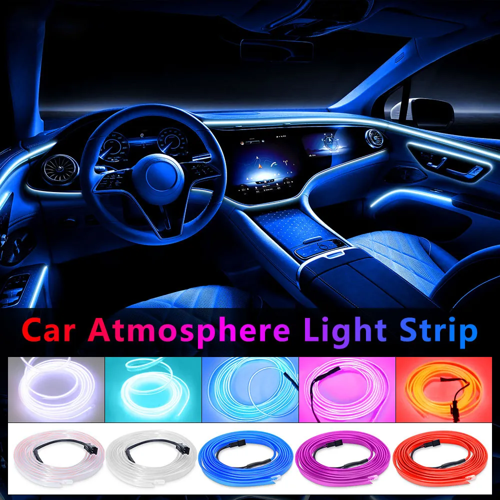 5M Car Interior Atmosphere Light Strip Car LED Decorative Strip Auto ...