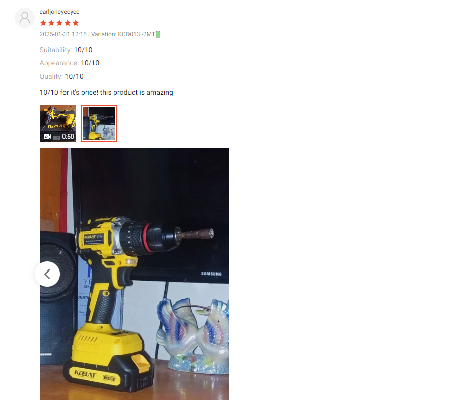 KEELAT KCD013 Brushless Cordless Impact Drill Electric Hammer Drill ...