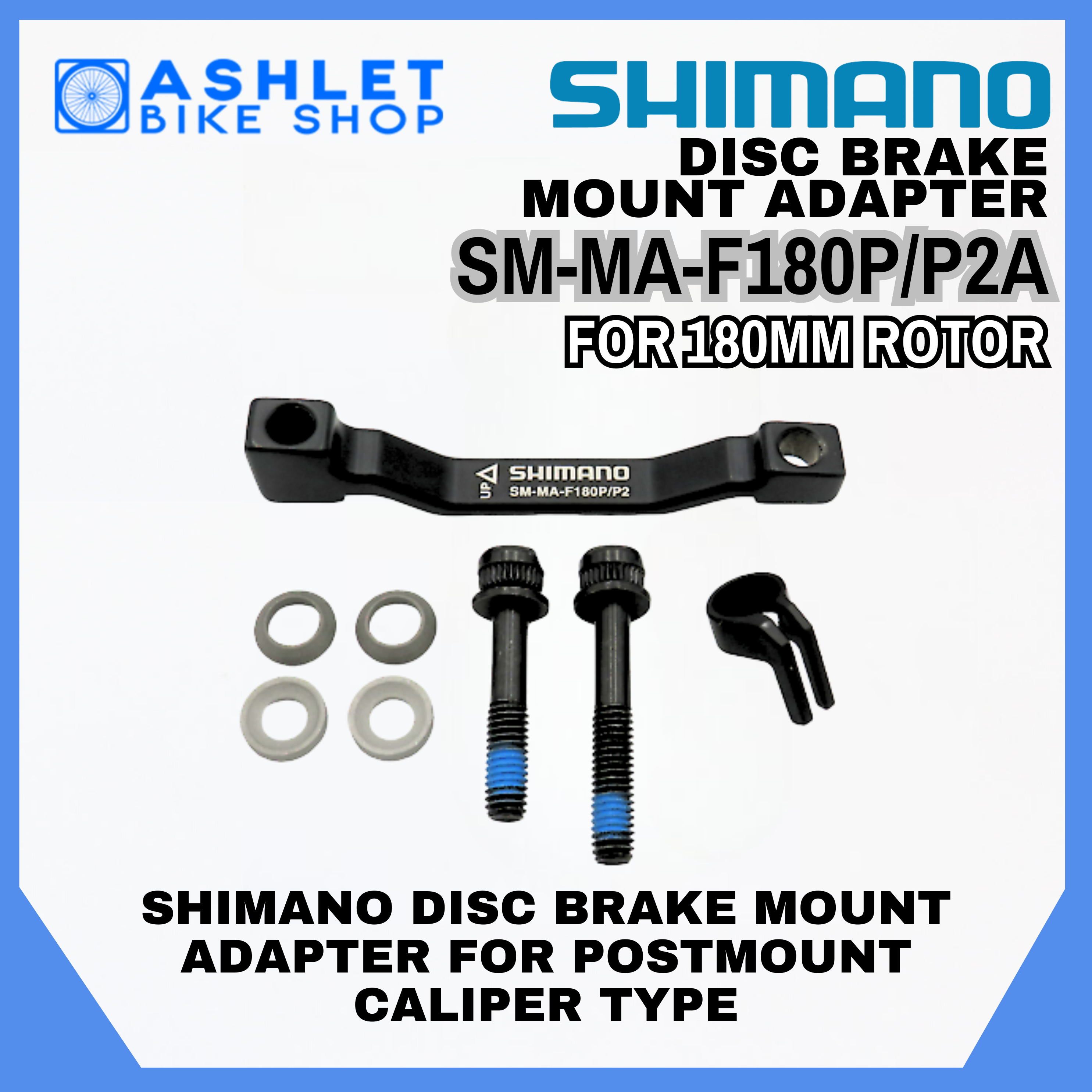 ORIGINAL SHIMANO Disc Brake Mount Adapter SM-MA-F180P/P2A for 180mm ...